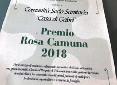 Casa di Gabri riceve il premio Rosa Camuna della Regione Lombardia
